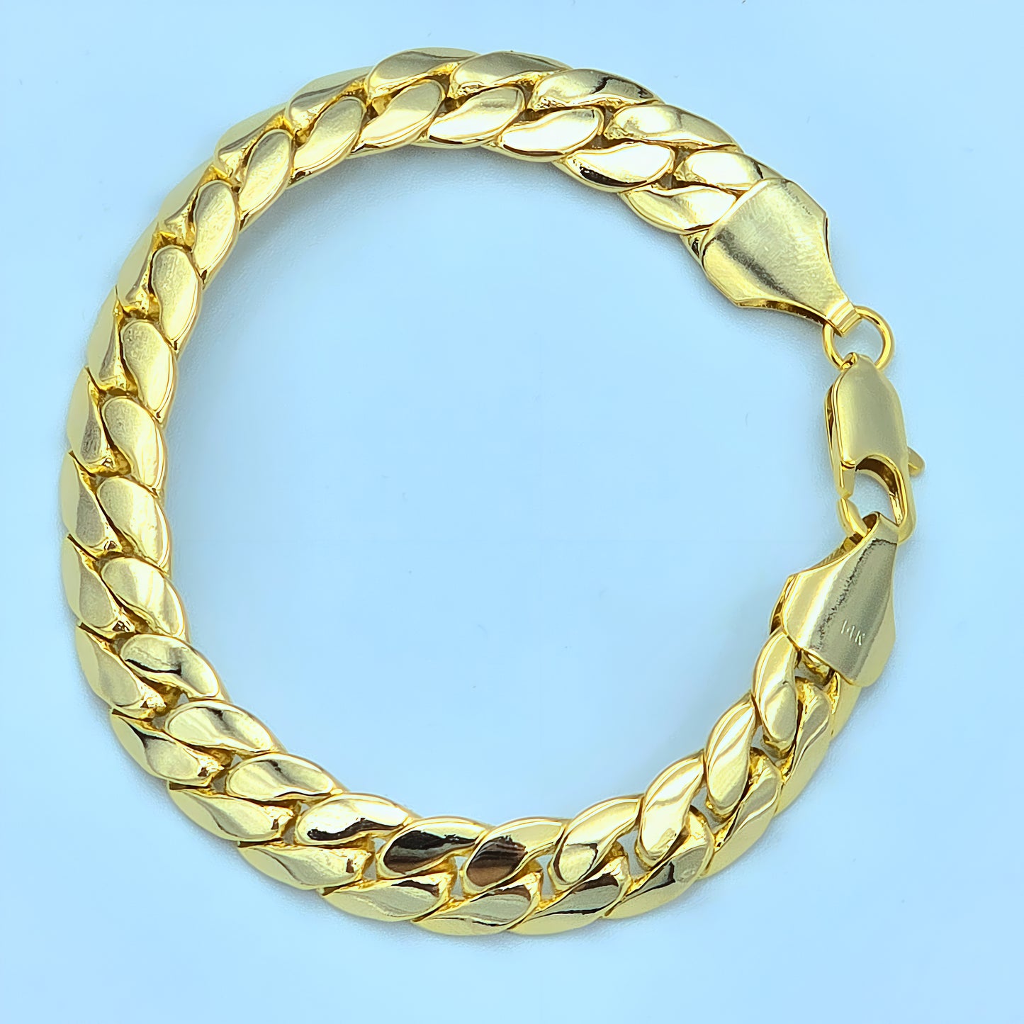 "14K Gold-Plated Cuban Link Bracelet – Unisex